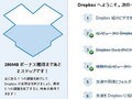 ユーザーの利用促進のためにゲーミフィケーションを利用する例(Dropbox のサイトより)。