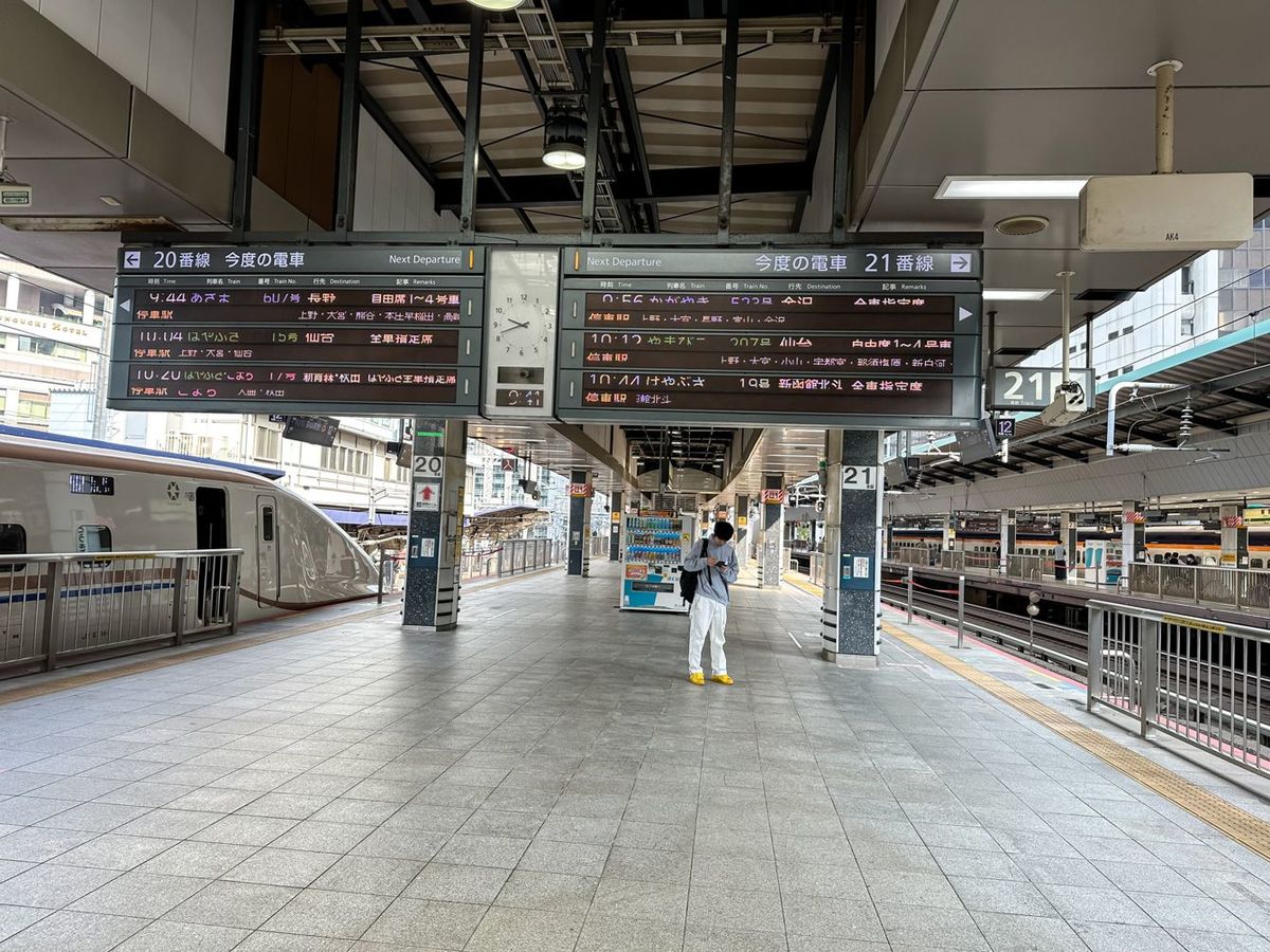 東京駅ホームの眺め