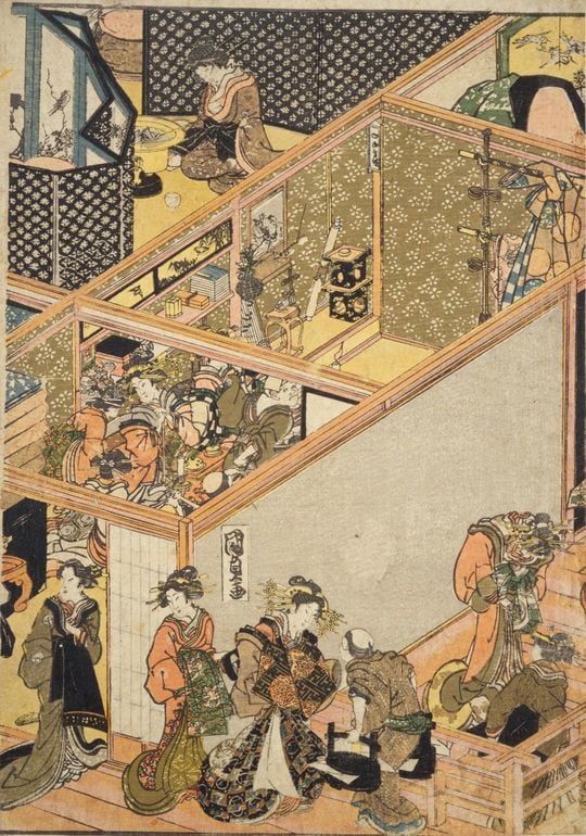 「吉原遊郭娼家之図」