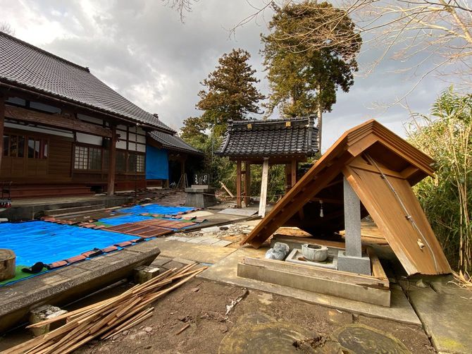 七尾の妙圀寺も深刻な状況に