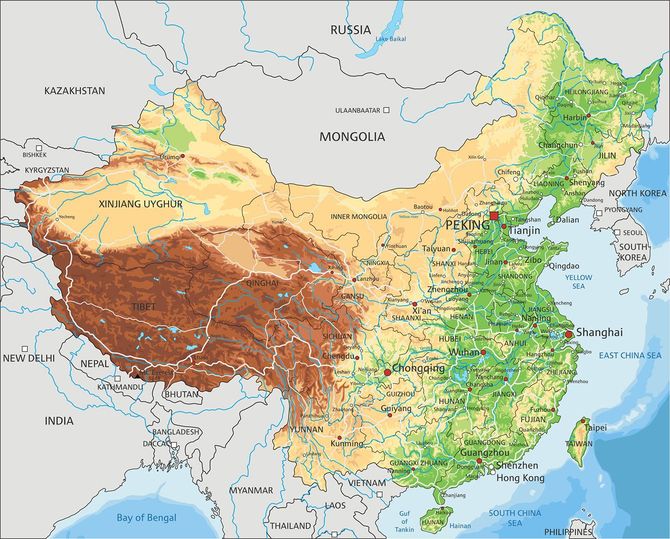 中国の地図