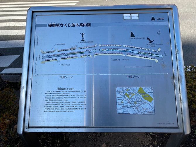 播磨坂さくら並木案内図