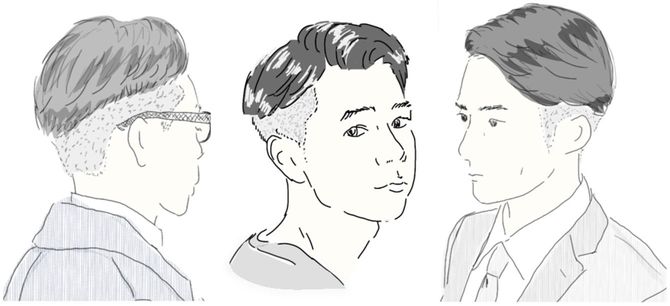 5年以内に「おじさん化」する髪型の例