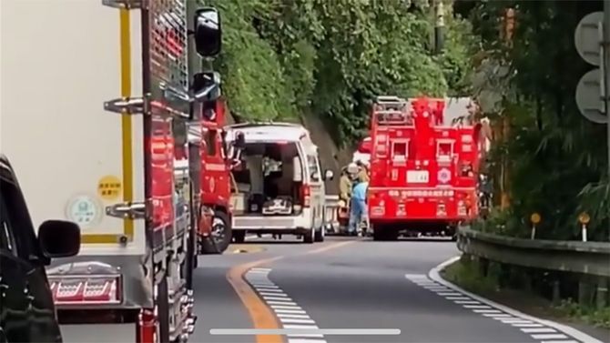 交通事故の現場