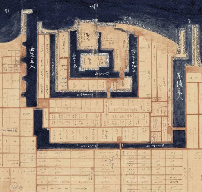 生駒家時代讃岐高松城屋敷割図