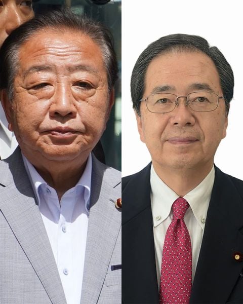 中道改革連合の共同代表である野田佳彦氏と斉藤鉄夫氏