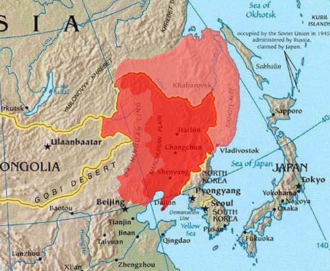 満洲の地図