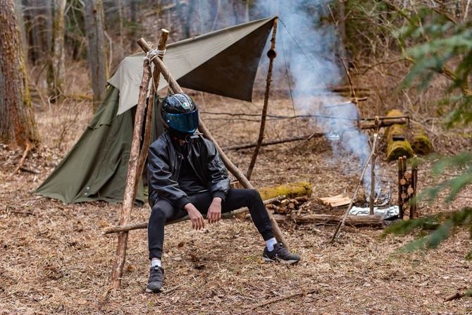 キャンプするキャブヘイさん