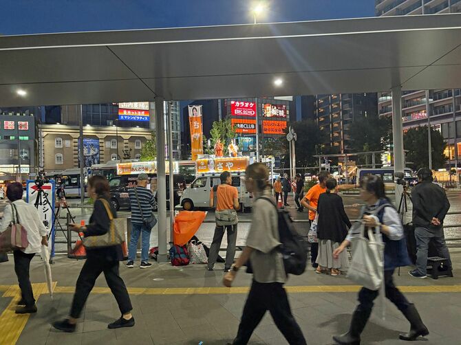 参政党東京地区さや候補、2025年7月15日、東京都調布市