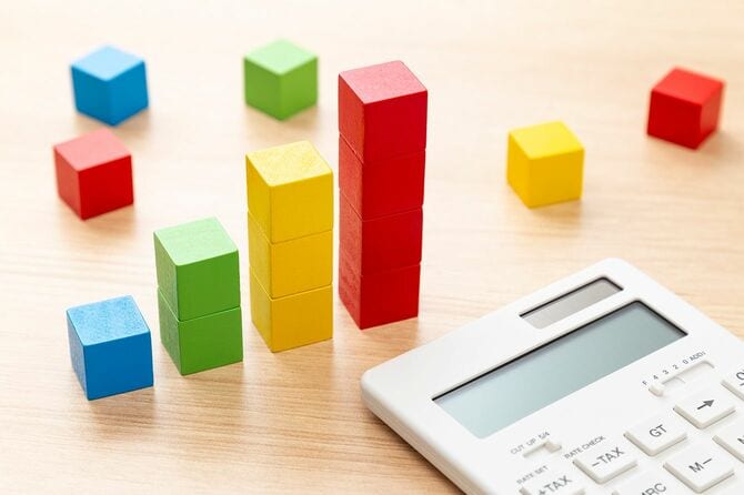 電卓とビルディングブロック