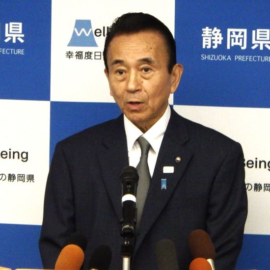 7月7日、リニア工事を容認した鈴木康友知事