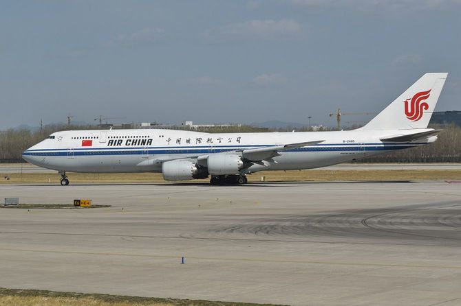 広州発CA1330便が中華人民共和国北京の北京首都国際空港に到着。2019年3月