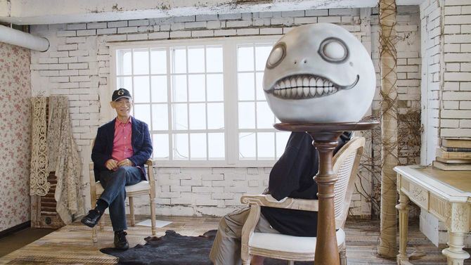 富野由悠季監督とヨコオタロウさんの対談の様子