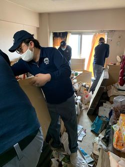 整理の様子。ここまで片付けられれば、あと一息。