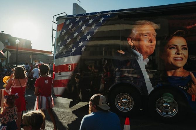 7月4日のパレードでのドナルド・トランプのプロパガンダ