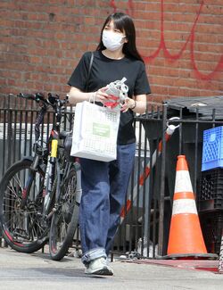 Mako Komuro walking in New York