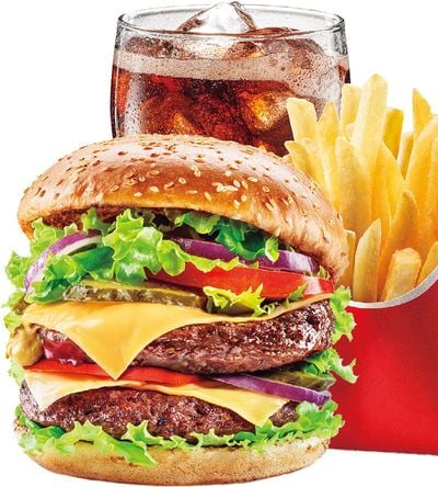 ハンバーガーとポテト