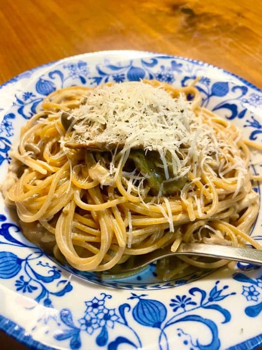 山本さんが作ったポルチーニパスタ