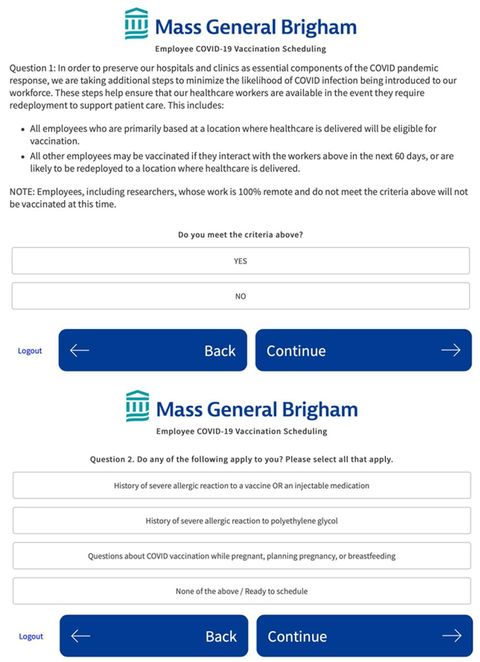 ウエーブ確認と問診を経て予約が終了する。