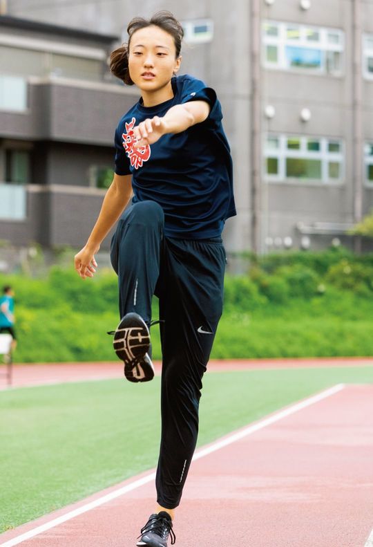 三段跳びの練習風景