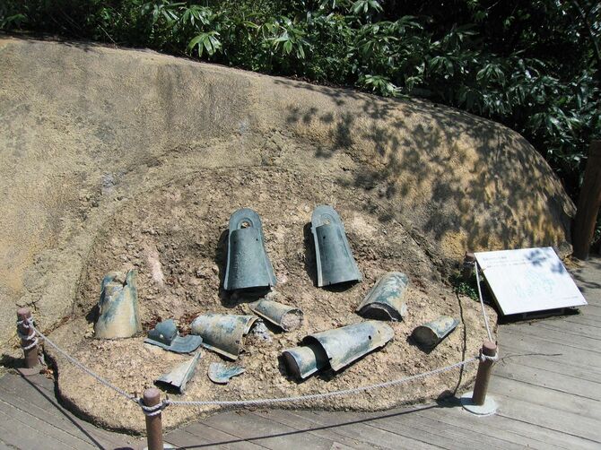 加茂岩倉遺跡から出土した沢山の銅鐸
