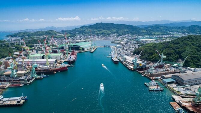瀬戸内海、日本の造船所