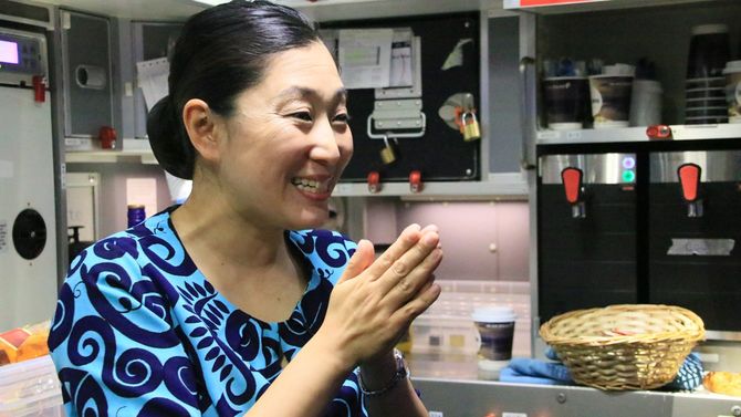 客室乗務員だった高田さん