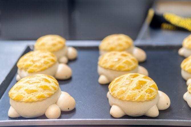 亀形のメロンパン