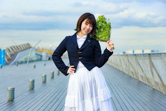 鮭山未菜美氏。個人演目は「舞妓のおもてなし」、団体演目は「天狗の奇跡」