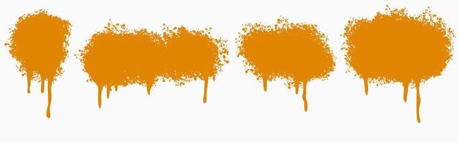 スプレー缶で適当に噴射した痕