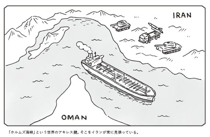 ホルムズ海峡のイラスト