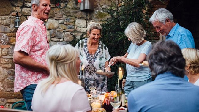 屋外でのお食事
