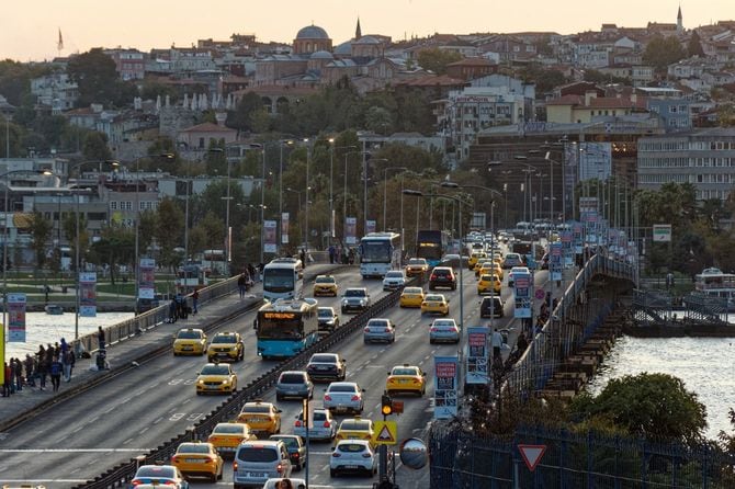 夕暮れ時のイスタンブール