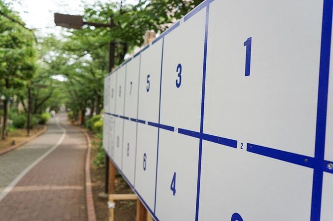 選挙のポスター掲示板