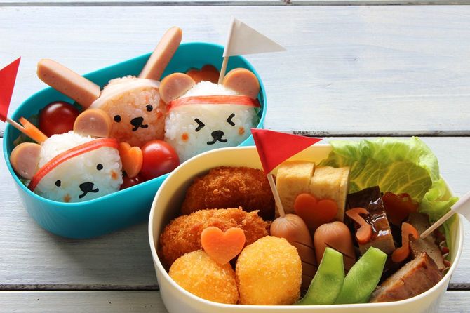 運動会の日のかわいいキャラ弁