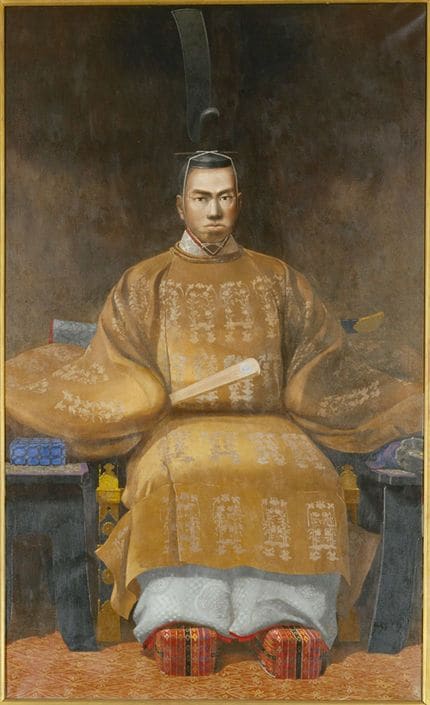 小山正太郎画「孝明天皇宸影」1902（明治35）年、東京国立博物館所蔵