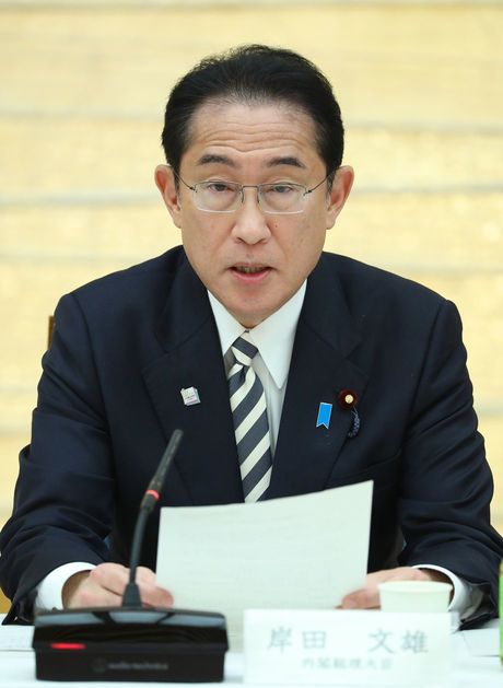 こども未来戦略会議で発言する岸田文雄首相=2023年5月17日、首相官邸