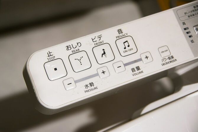 ビデ用のコントロールパネル