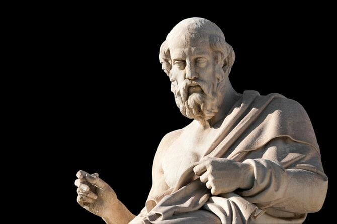 古代ギリシャの哲学者プラトンの彫像