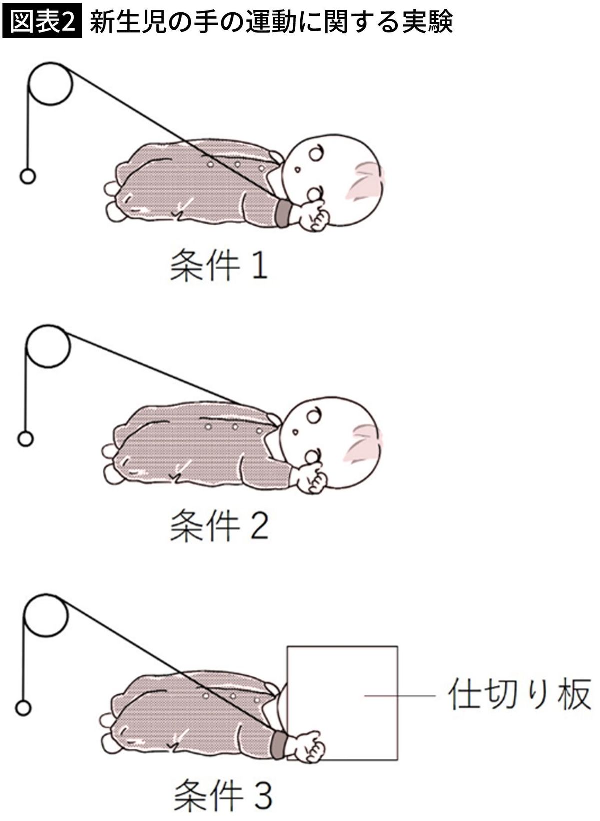 【図表2】新生児の手の運動に関する実験