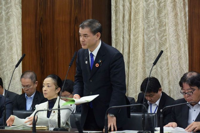 文科相時代の答弁の様子