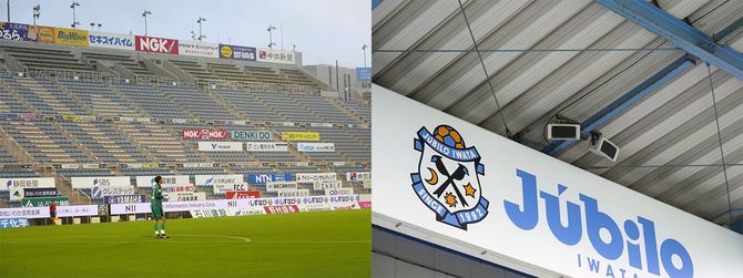 無観客試合でもスタジアム内に設置されたスピーカーから声援が鳴り響く