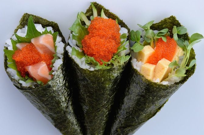 とびっこの手巻き寿司