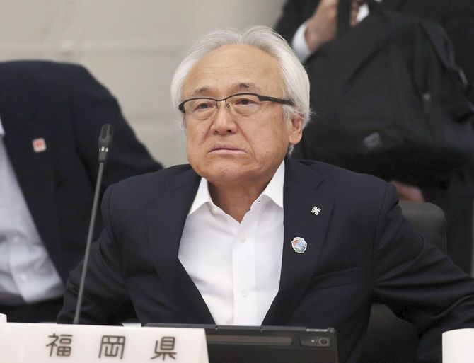 全国都道府県議会議長会の総会に出席した福岡県議会の藏内勇夫議長＝2026年7月22日、東京都千代田区
