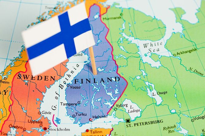 地図とフラグのフィンランド
