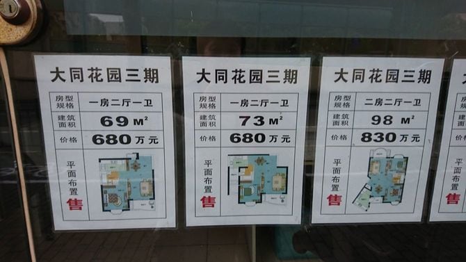中国の不動産店の広告