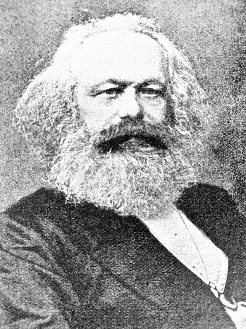 経済学者・マルクス（1818-1883）の肖像画