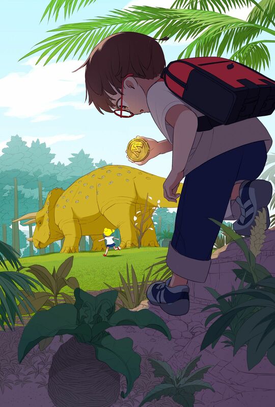 親しみやすい見た目と、恐竜の骨格の正しさを両立させたイラストが随所に挿入されている