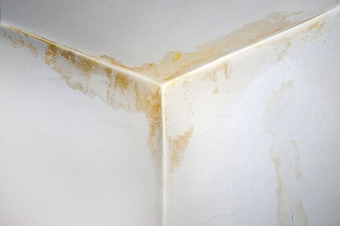 浸水箇所のクローズアップ