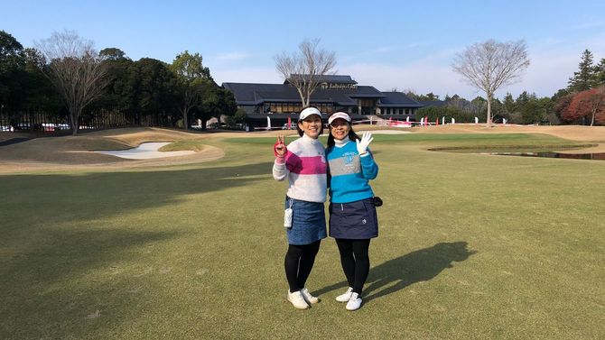 企業対抗ゴルフにて